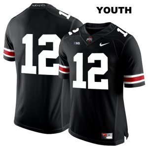 Youth NCAA Ohio State Buckeyes Sevyn Banks #12 College Stitched No Name Authentic Nike White Number Black Football Jersey CH20X08LQ